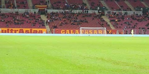 Arena'da dikkat çeken görüntü