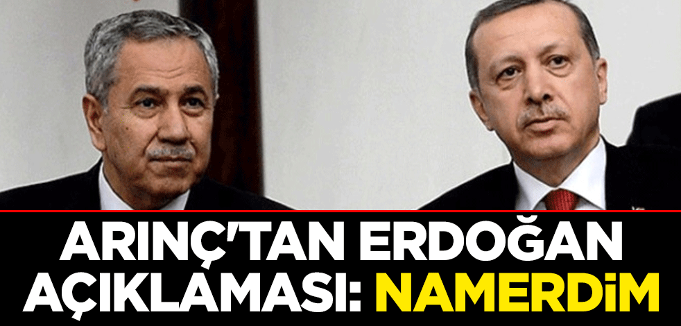Arınç'tan Erdoğan açıklaması: Namerdim