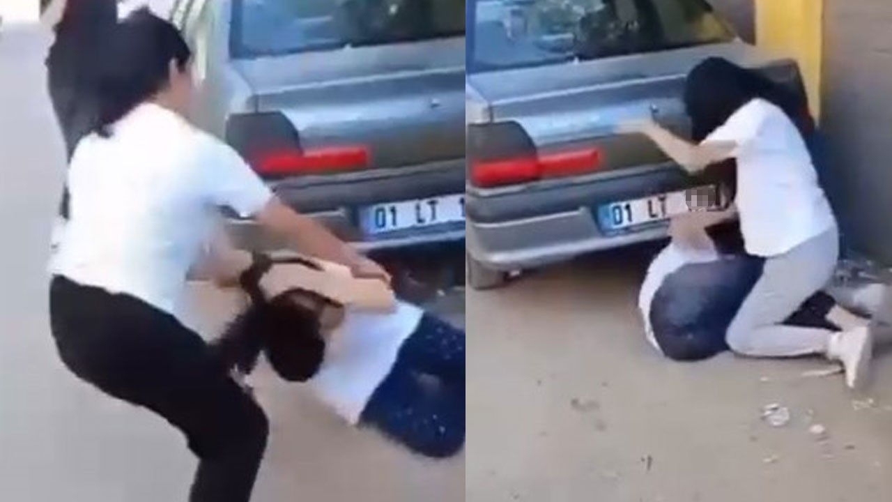 Arkadaşları film izler gibi izledi! Adana’da kızların ‘küfür’ kavgası kamerada