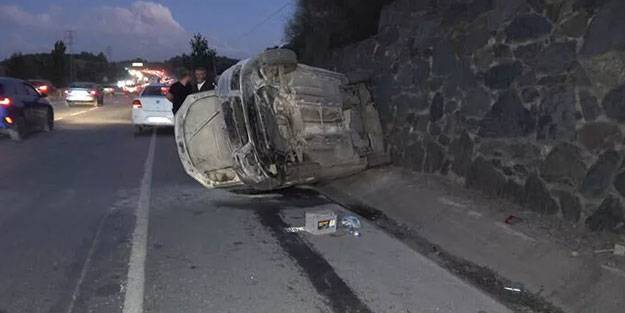 Arnavutköy'de feci kaza