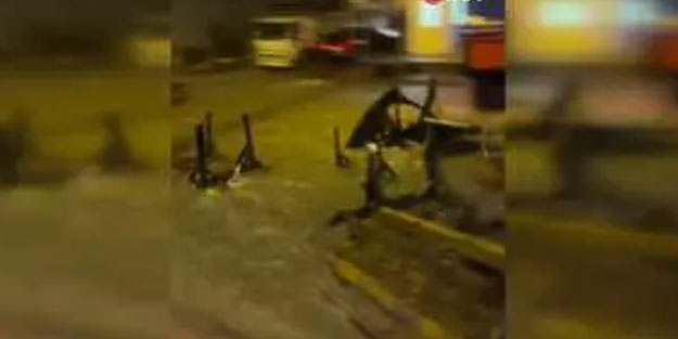 Arnavutköy'de selin şiddeti kameralara yansıdı