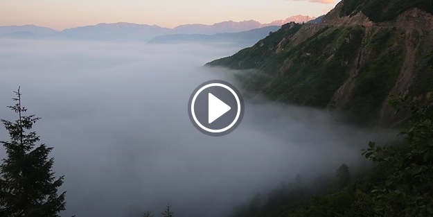 Artvin'de bulutların muhteşem dansı