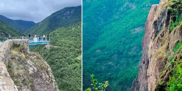 Artvin'de korkunç olay! Cam seyir terasından düşen kadın...