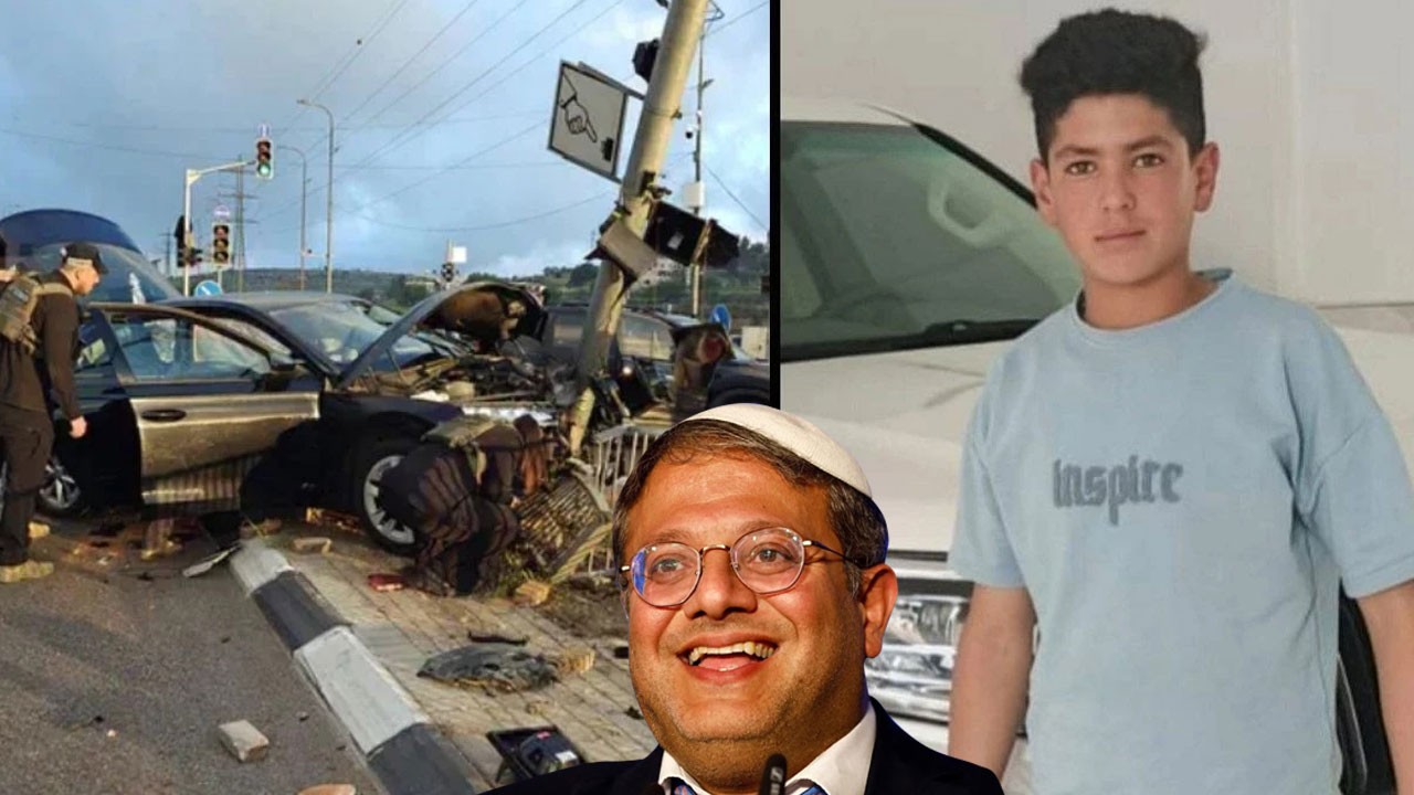 Aşağılık siyonistin resmi aracı Filistinli çocuğu ezip öldürdü