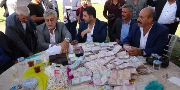 Aşiret düğününde damada 3,4 milyon TL, geline kilolarca altın!