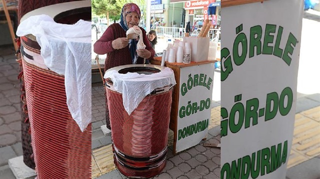 Asırlık dondurmanın 65 yıllık ustası Fatma nine