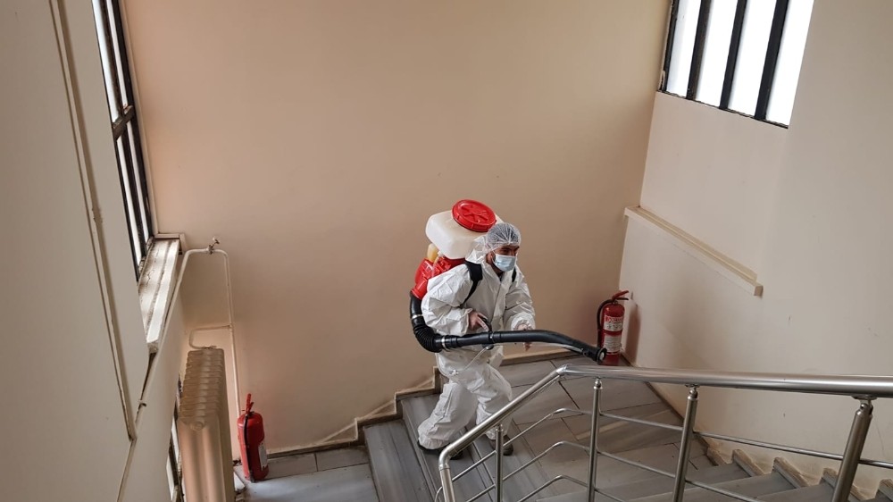 Aşkale’de dezenfeksiyon çalışmaları sürüyor 