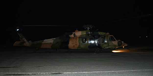 Askeri helikopter hayat kurtarmak için havalandı
