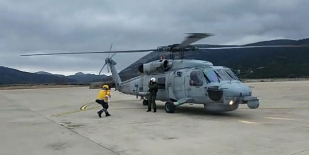 Askeri helikopter Zehra bebek için havalandı