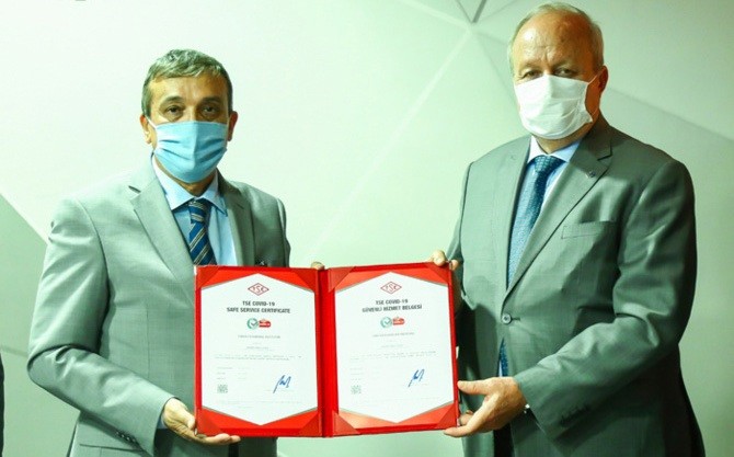 ASO “TSE Covid-19 Güvenli Hizmet Belgesi” aldı