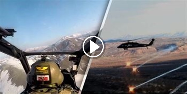 Atak helikopteri Lice'de teröristleri böyle vurdu!