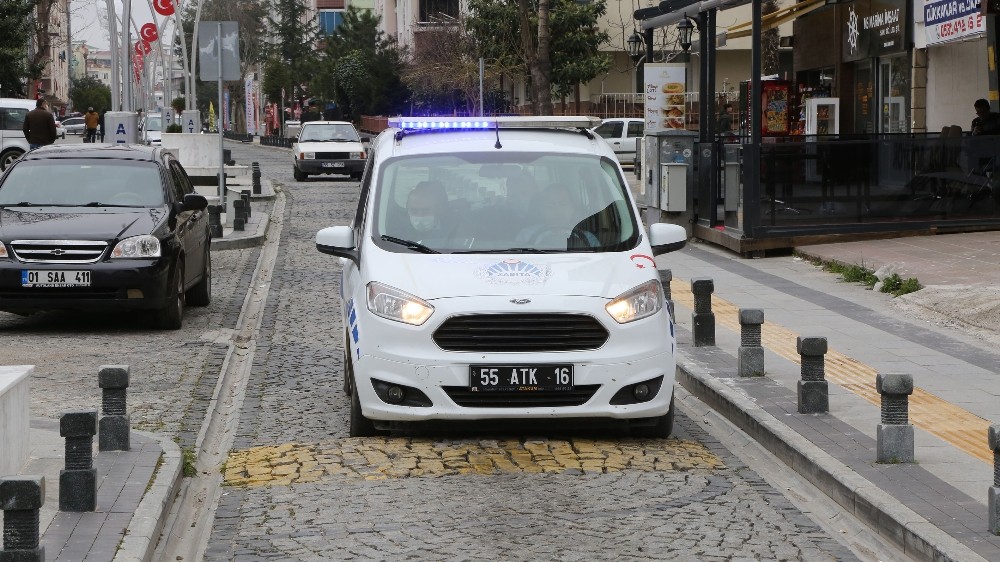 ’Atakum Zabıtası’ndan ‘evde kal’ anonsu 