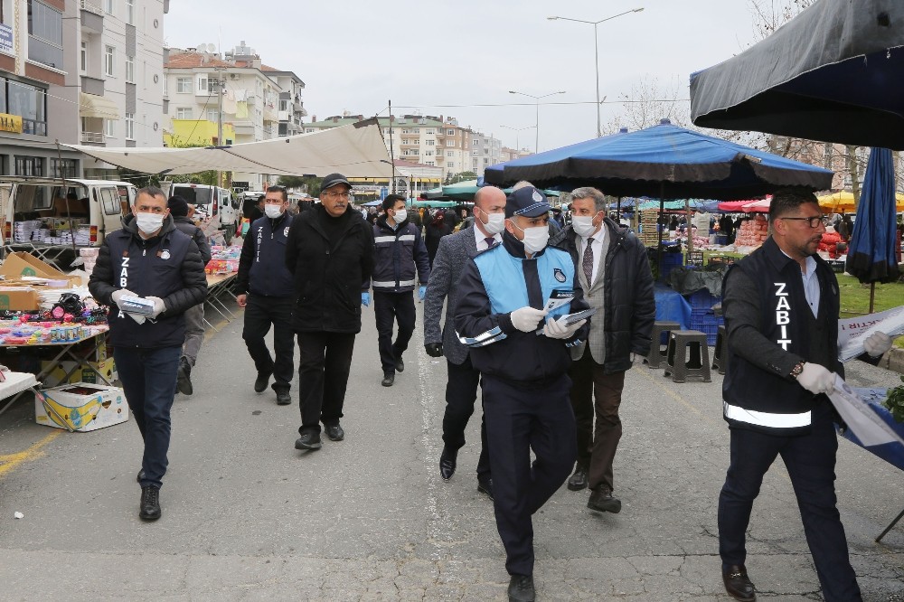 Atakum’da pazarda salgın önlemi 