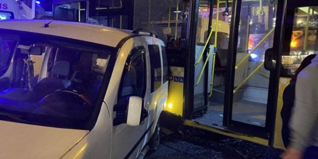 Ataşehir'de İETT otobüsü kaza yaptı