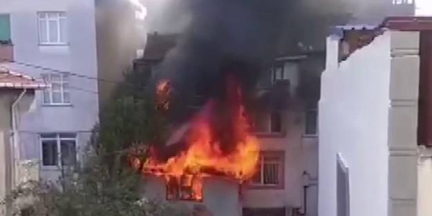 Ataşehir'de korkutan yangın! Alevler apartmanı sardı