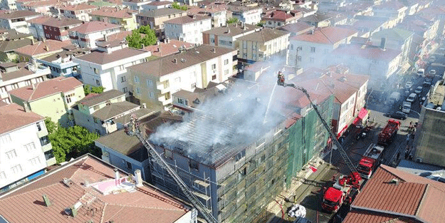 Ataşehir'de korkutan yangın! Ekipler olay yerinde