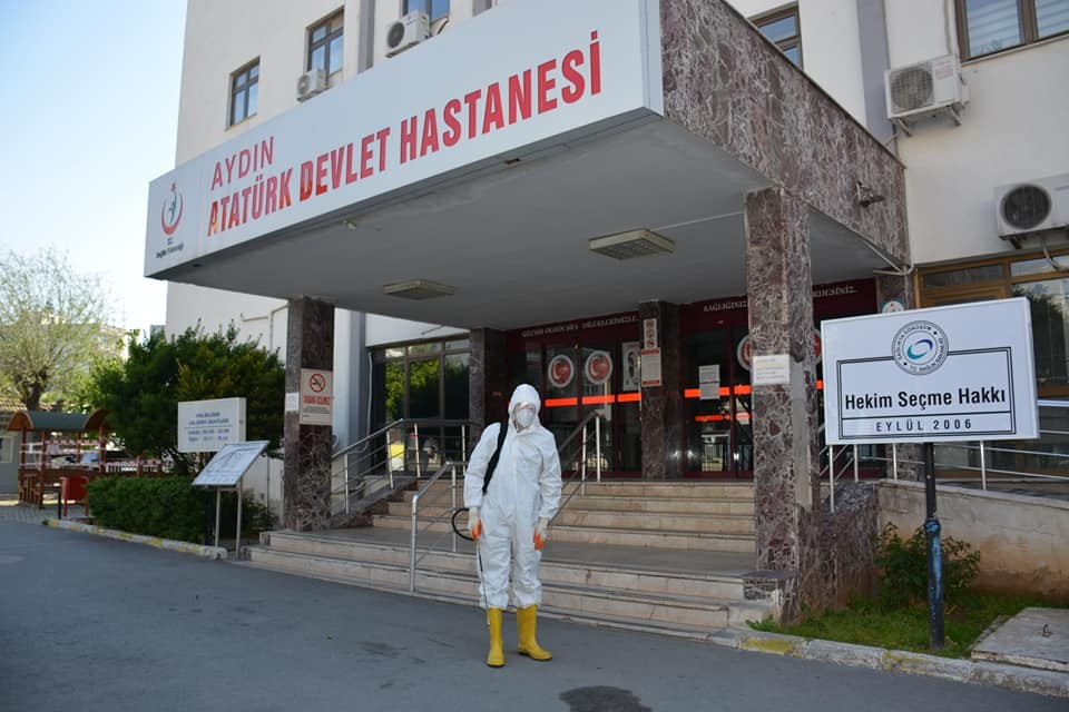 Atatürk Devlet Hastanesi dezenfekte edildi 
