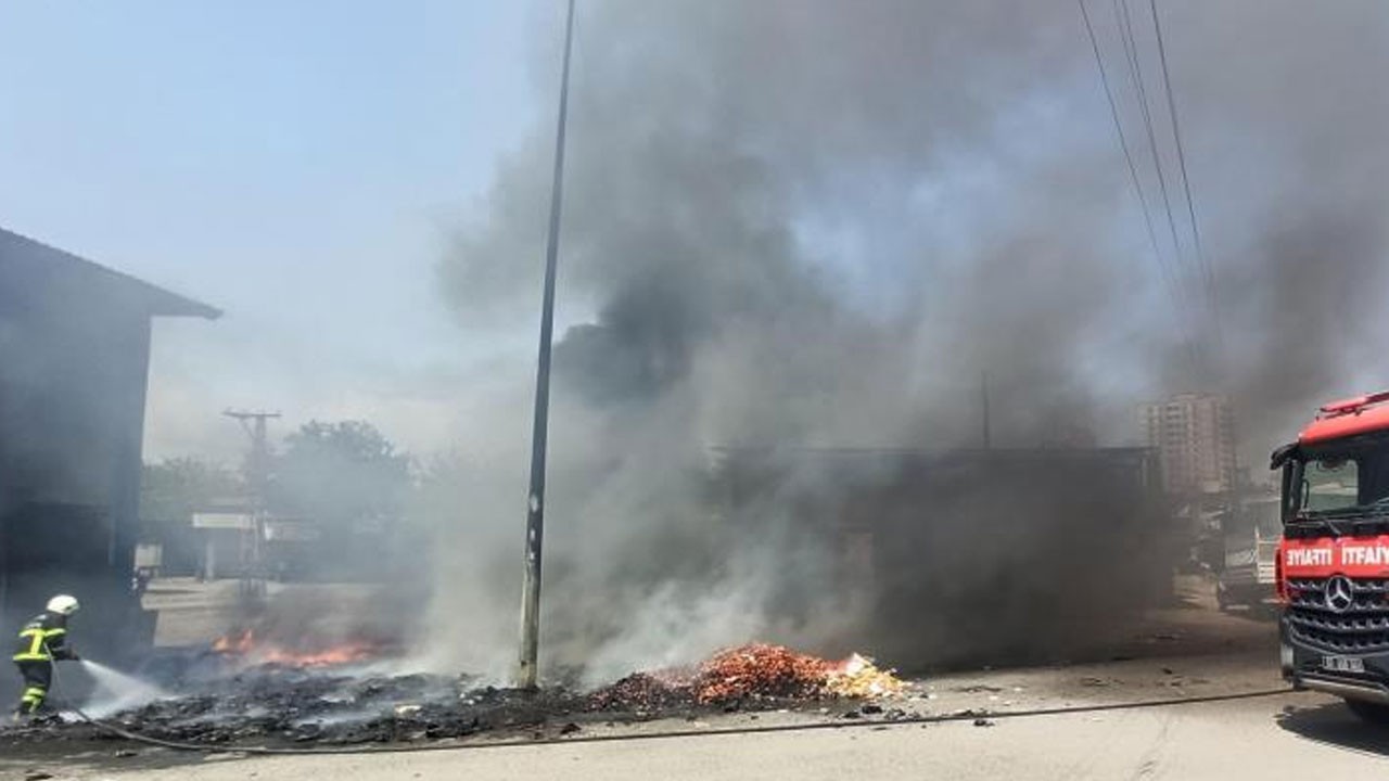 Atık madde yangını kontrol altında