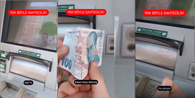 ATM'yi böyle dolandırdılar