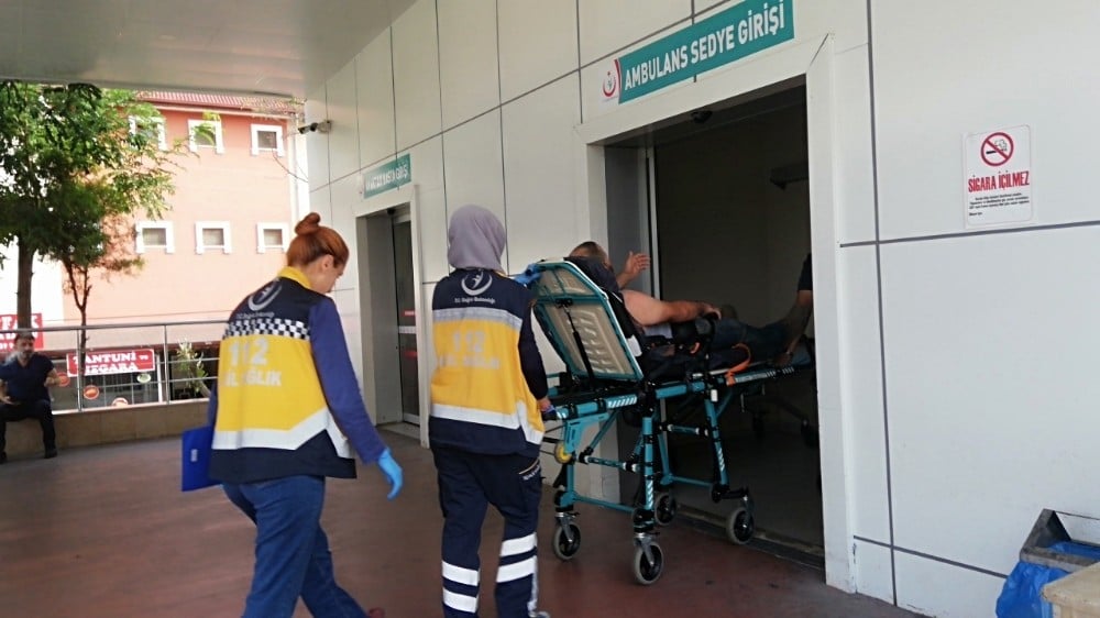 Ava giden vatandaşı arılar hastanelik etti 