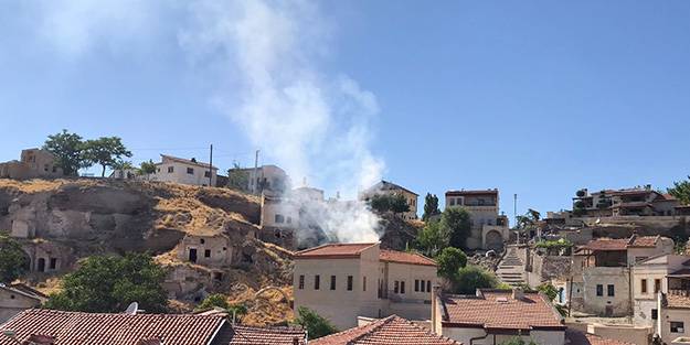Avanos'ta korkutan yangın! Esnaf seferber oldu