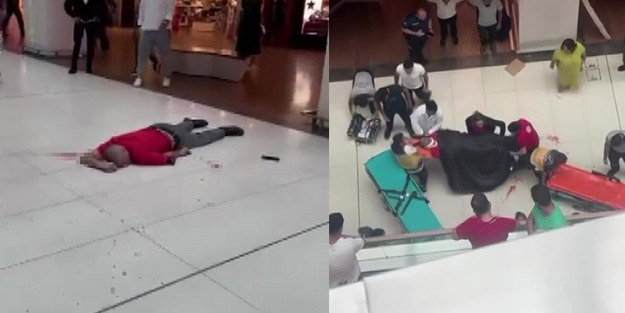 AVM'de korkunç anlar! 3. kattan yere çakıldı, kan revan içinde kaldı