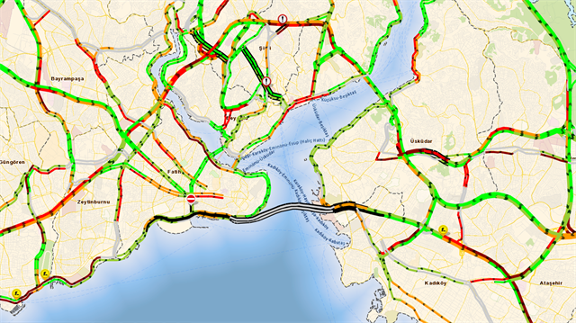 Avrasya Tüneli İBB Trafik haritasına eklendi