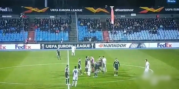 Avrupa Ligi maçında Ermenilerden çirkin provokasyon!