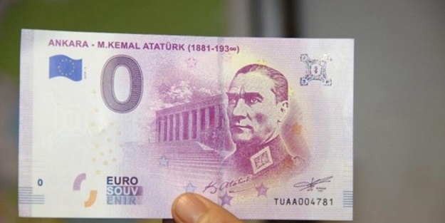 Avrupa M. Kemal fotoğraflı euro bastı