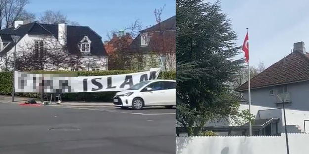 Avrupa ülkesinde alçaklık! Oy vermeye giden Türk vatandaşlarını bu provokatif pankart karşıladı