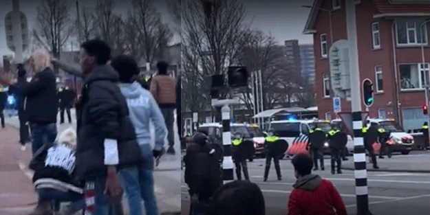 Avrupa'da göçmen ateşi sönmüyor! Opera binasını basıp polis araçlarını yaktılar