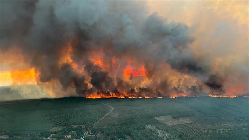 Avrupa'daki orman yangınları en yoğun seviyeye ulaştı