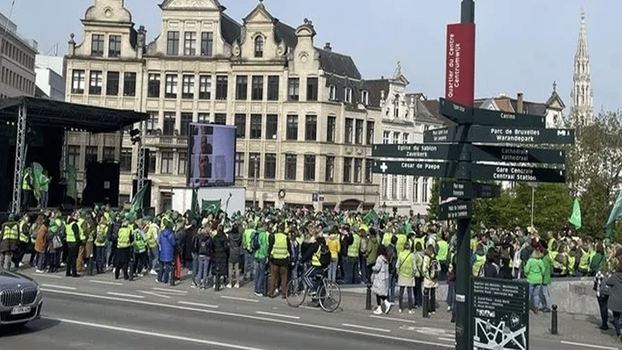 Avrupa'nın göbeğinde grev