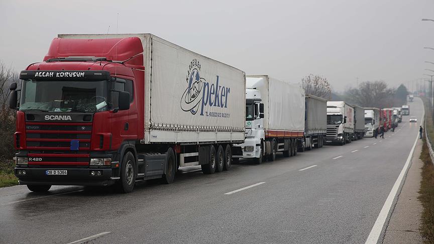 Sınır kapılarında tır kuyruğu