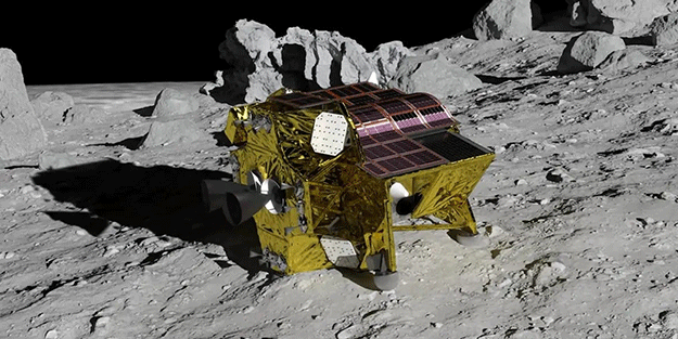 Ay'a indikten birkaç saat sonra bataryası bitti