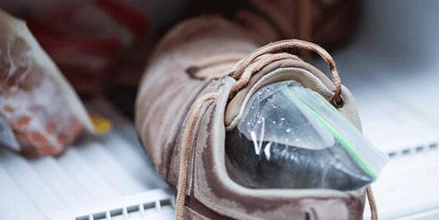 Ayakkabılarınızı buzlukta bekletirseniz bakın ne oluyor