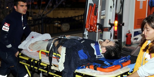 Ayakları makineye sıkıştı