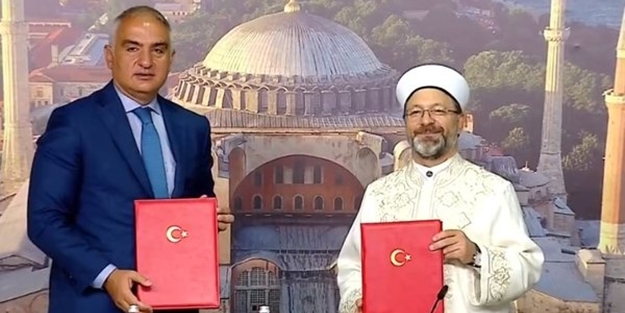 Ayasofya Camii için iş birliği protokolü imzalandı