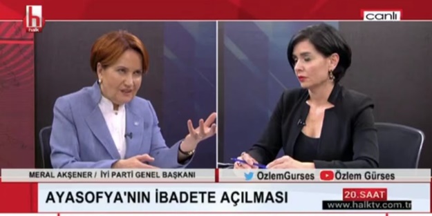Ayasofya kararı sonrası Meral Akşener'den canlı yayında Erdoğan itirafı