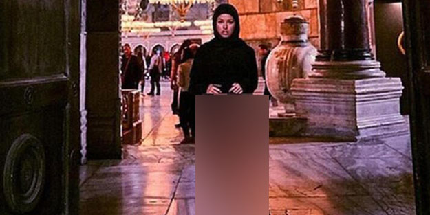 Ayasofya ve Türk bayrağı üzerinde skandal pozlar verdi! Soruşturma tamamlandı
