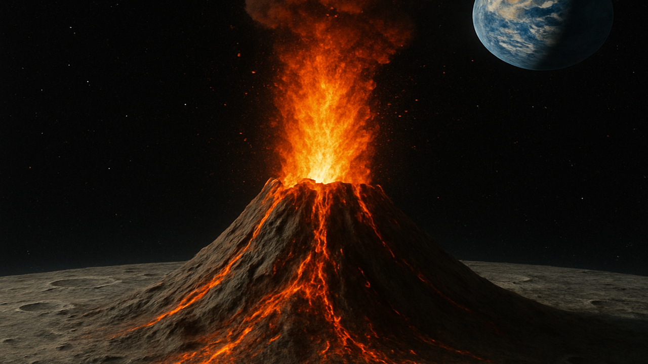 Ay'da yanardağ patlaması!