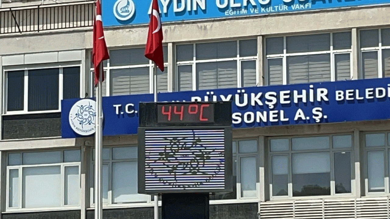 Aydın adeta yandı! Termometreler 44 dereceyi gördü