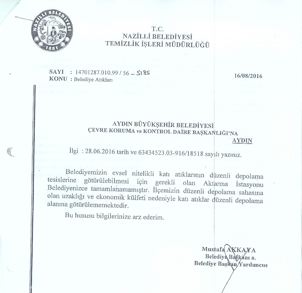Aydın Büyükşehir Belediyesinden vahşi depolama açıklaması 