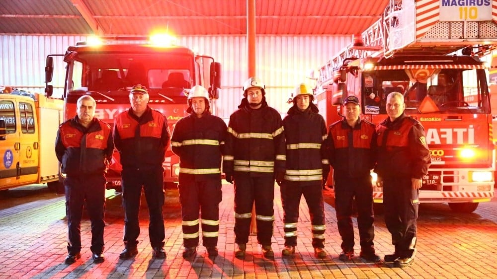 Aydın Büyükşehir İtfaiyesi yeni yıla görev başında girdi 