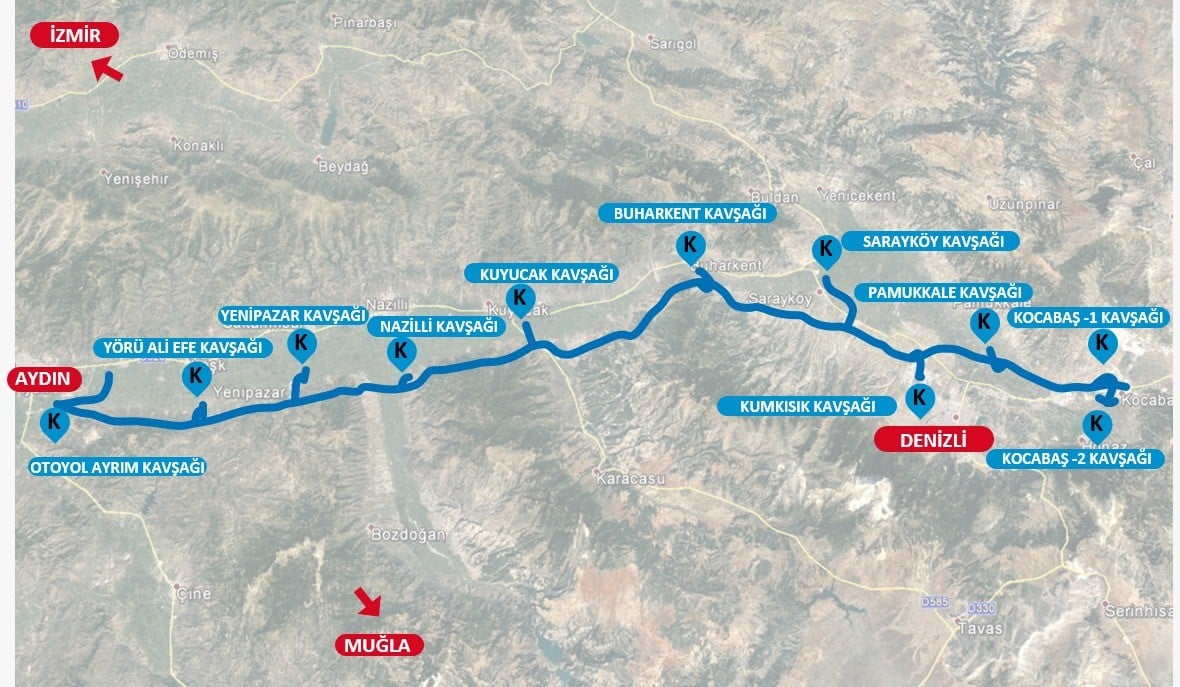  Aydın-Denizli otoyolu 3 yıl içerisinde hizmete açılacak