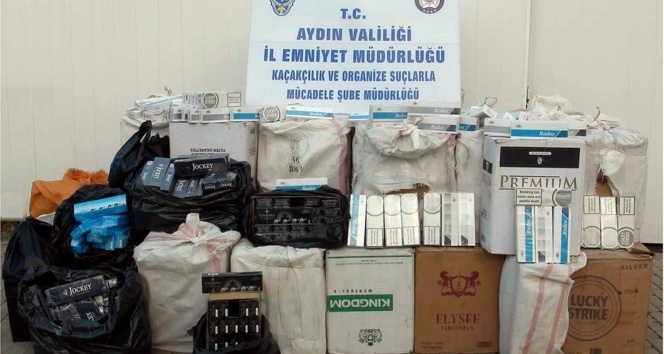 Aydın'da besihaneden hayvan yerine kaçak sigara çıktı