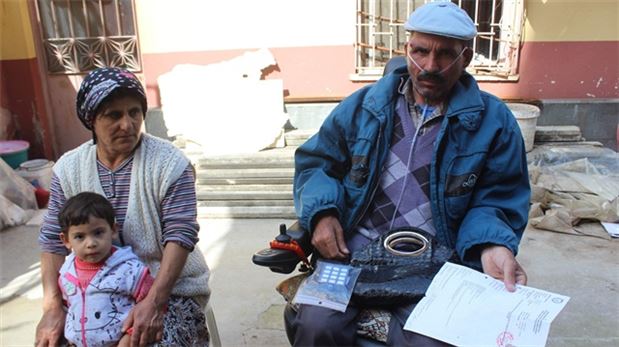 Aydın'da ciğerini kucağında taşıyan adamın çaresizliği