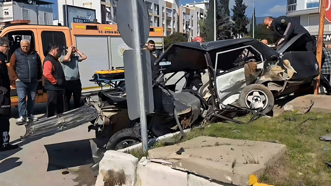 Aydın'da feci ölüm: Araç hurdaya döndü!