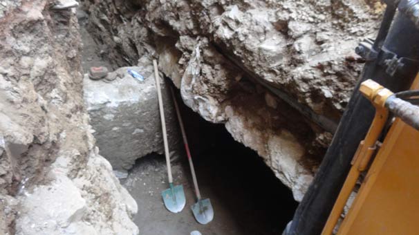 Aydın'da içme suyu şebekesinde anıt mezar çıktı