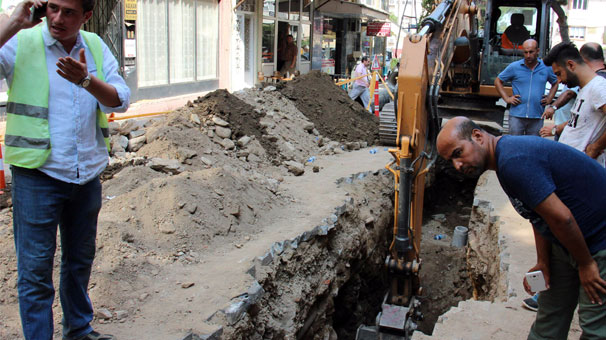 Aydın'da ishale hattı kazısından tarih fışkırdı
